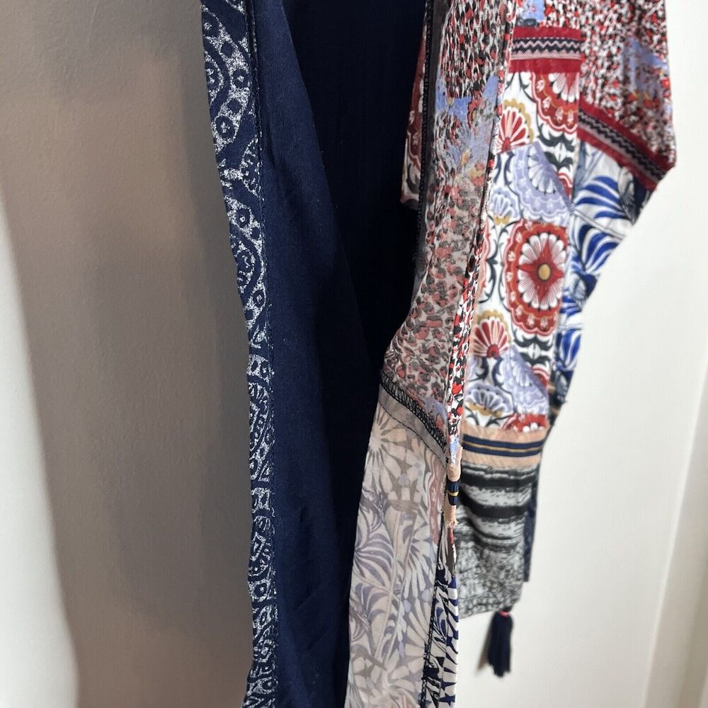 Desigual Patchwork Print Tasseled Sleeveless Top … - image 4